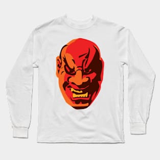 Scary Japanese Mask Long Sleeve T-Shirt